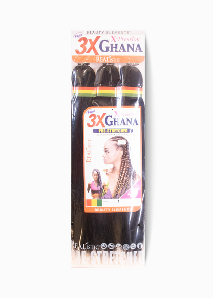 Mèches Ghana Pre-Stretched 3X X-Pression – 40" | Tresses mi-longues professionnelles