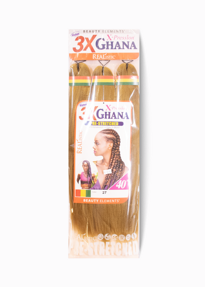 Mèches Ghana Pre-Stretched 3X X-Pression – 40" | Tresses mi-longues professionnelles