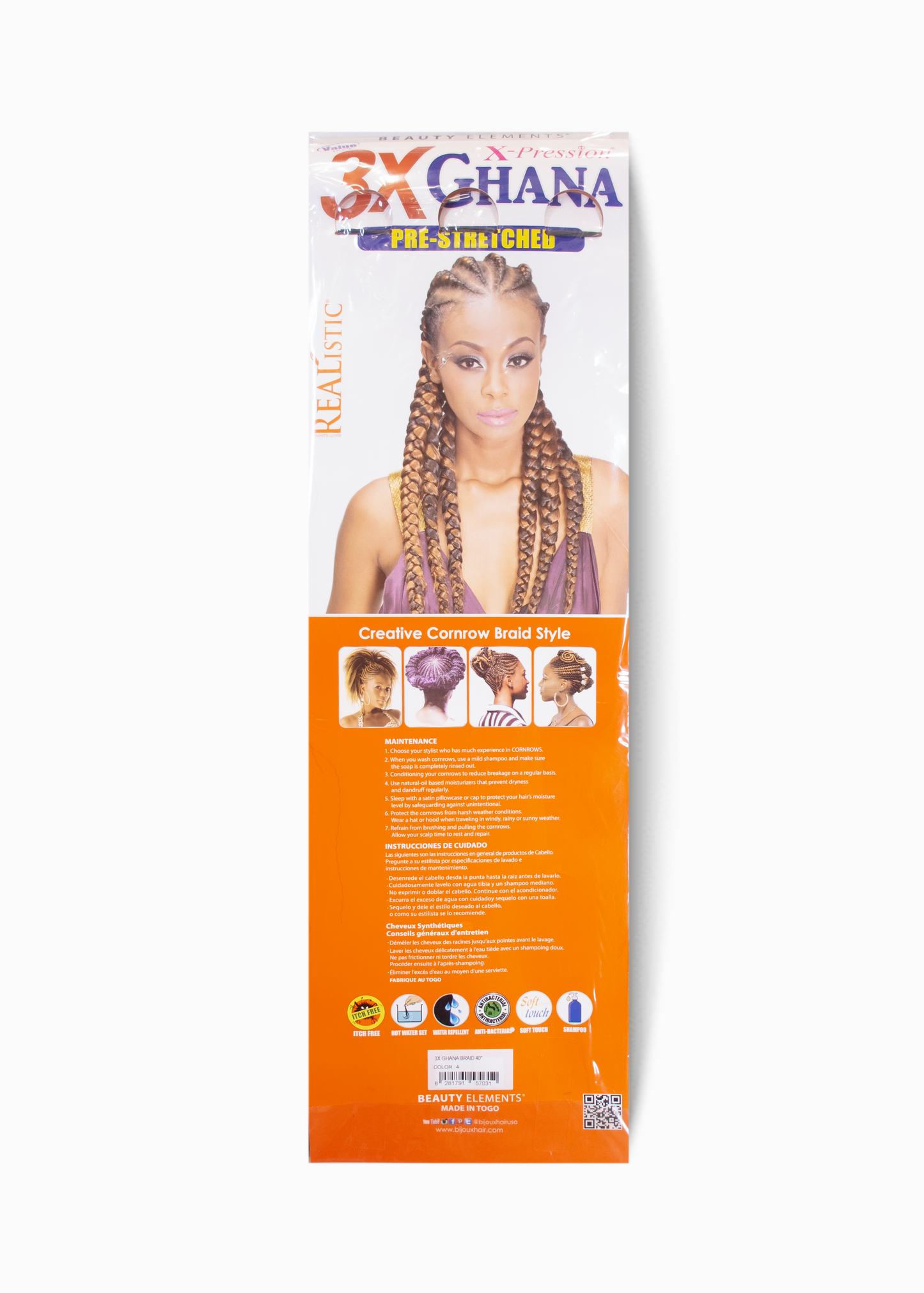 Mèches Ghana Pre-Stretched 3X X-Pression – 40" | Tresses mi-longues professionnelles