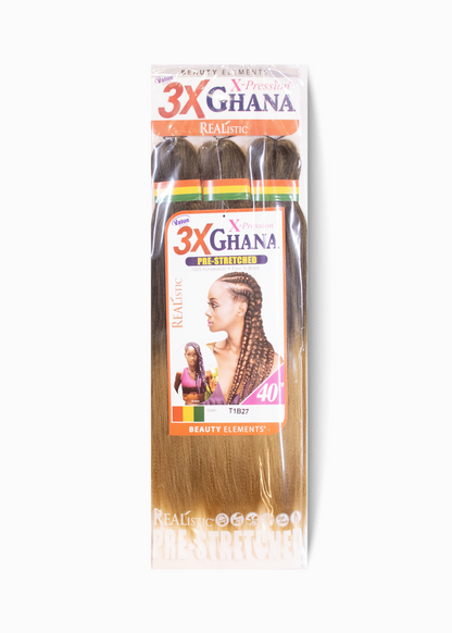 Mèches Ghana Pre-Stretched 3X X-Pression – 40" | Tresses mi-longues professionnelles