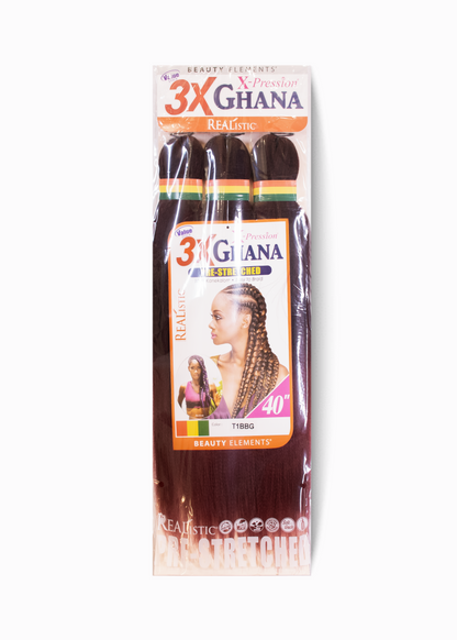 Mèches Ghana Pre-Stretched 3X X-Pression – 40" | Tresses mi-longues professionnelles