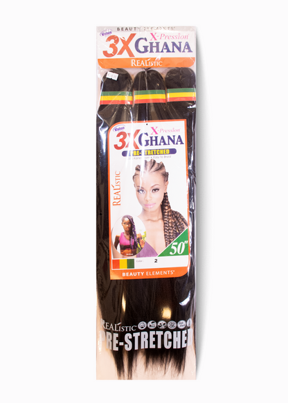 Mèches Ghana Pre-Stretched 3X – 50" | X-Pression