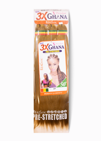 Mèches Ghana Pre-Stretched 3X – 50" | X-Pression