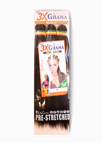 Mèches Ghana Pre-Stretched 3X – 50" | X-Pression