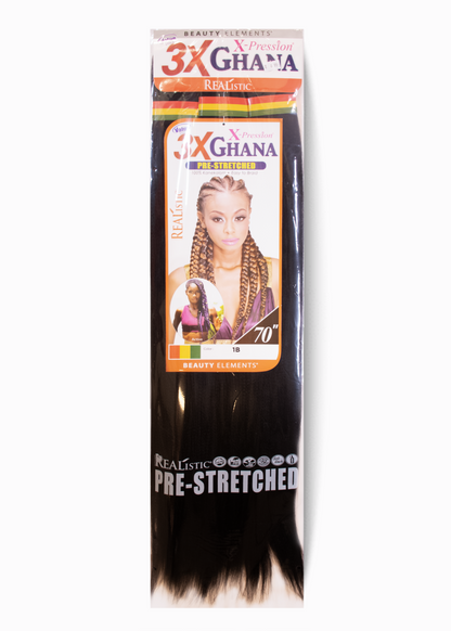 Mèches Ghana Pre-Stretched 3X – 70″ | X-Pression
