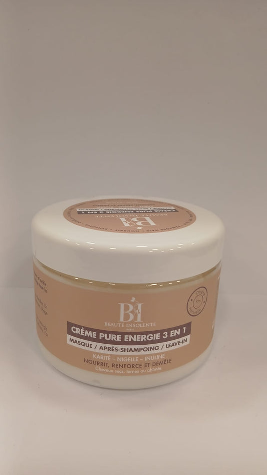 Crème Pure Énergie 3 en 1 – Masque / Après-Shampoing / Leave-in
