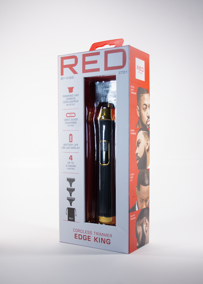 Tondeuse Professionnelle RED by KISS – Edge King CT01 (Sans fil)