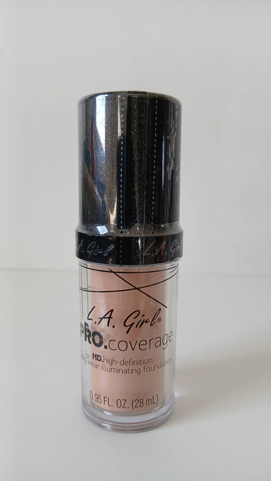 L.A. Girl PRO.coverage HD – Fond de Teint Illuminateur Longue Tenue (Teinte Nude/Beige)