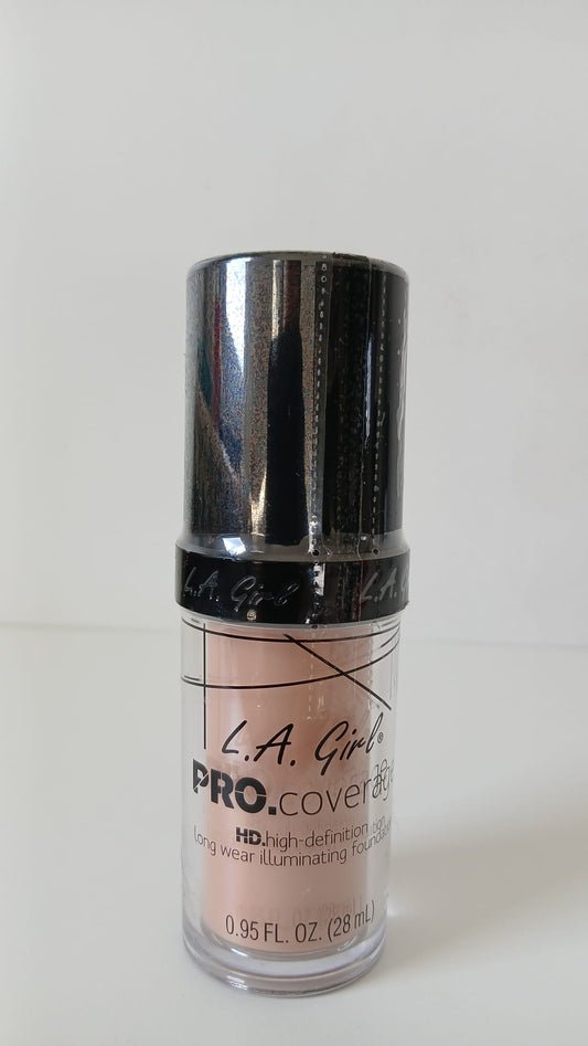 L.A. Girl PRO.coverage HD – Fond de Teint Illuminateur Longue Tenue (Teinte Nude/Beige)