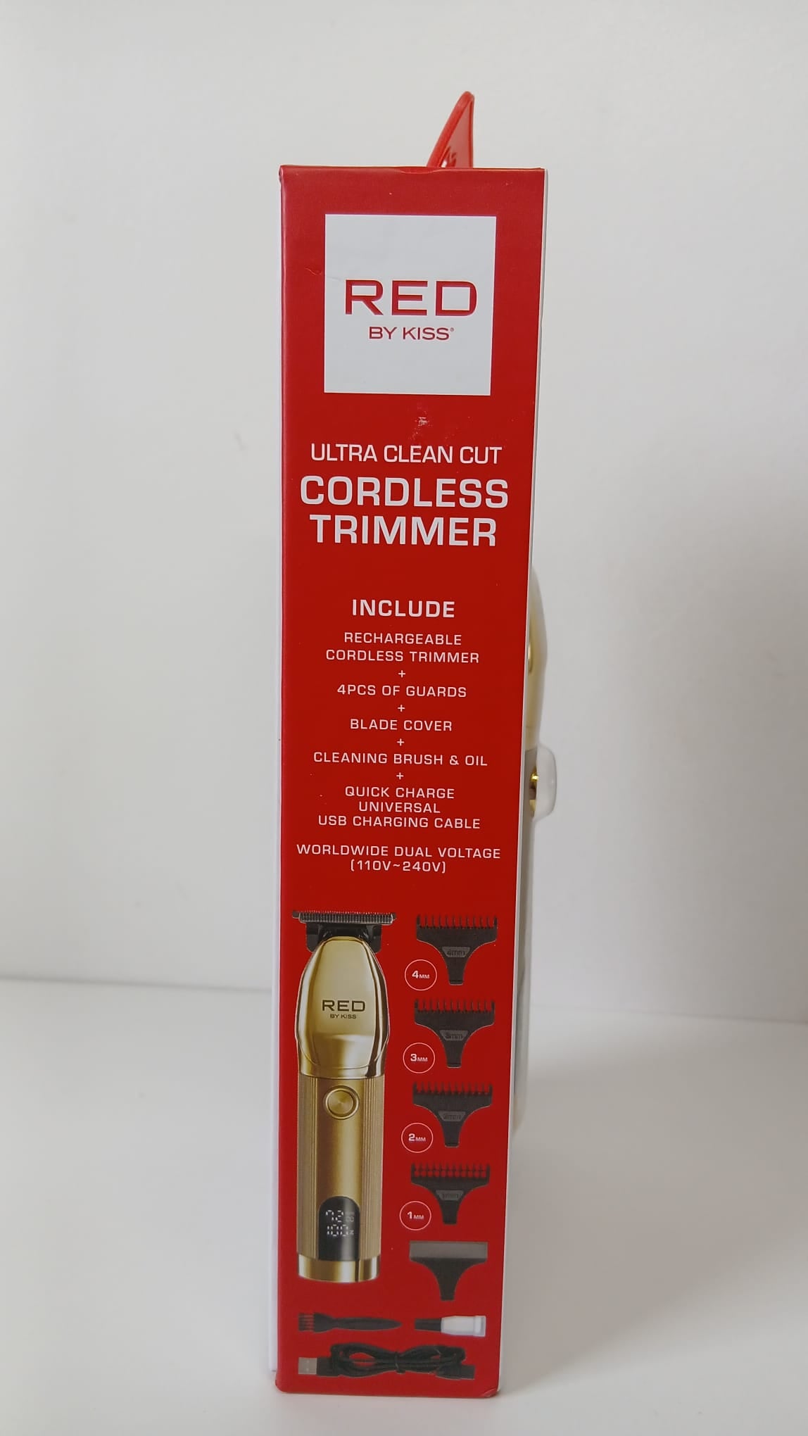 Tondeuse Professionnelle RED by KISS CT16 – Ultra Clean Cut Sans Fil