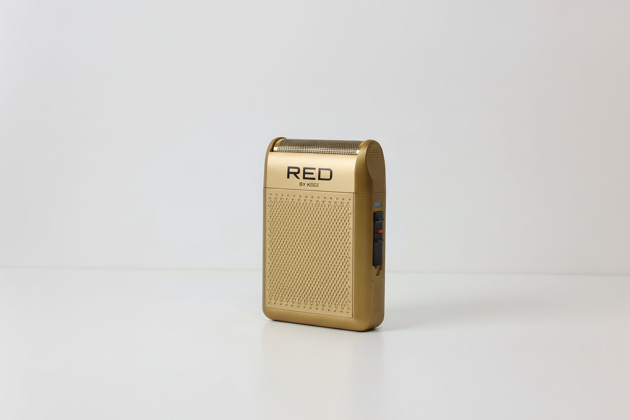 Mini Rasoir Électrique Sans Fil RED by KISS – Gold Edition