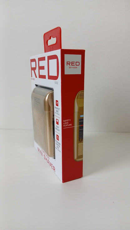 Mini Rasoir Électrique Sans Fil RED by KISS – Gold Edition