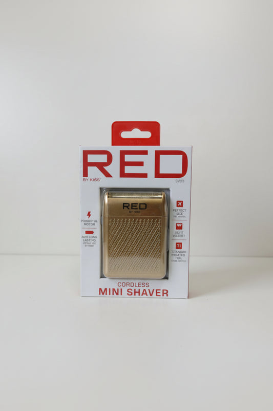 Mini Rasoir Électrique Sans Fil RED by KISS – Gold Edition