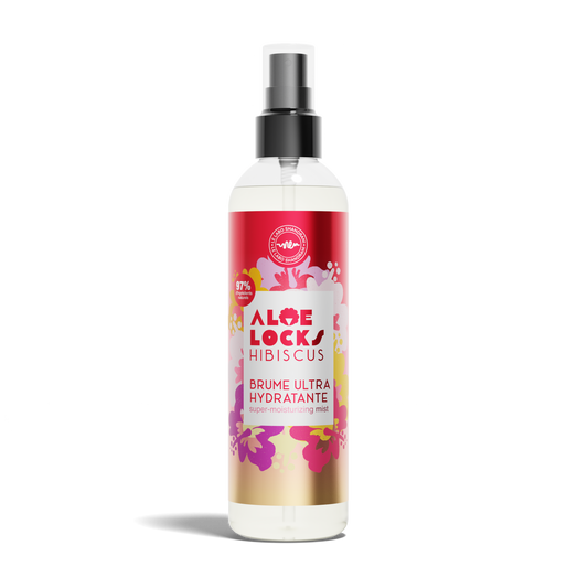 Brume ultra hydratante Aloe Locks Hibiscus – Spray hydratant quotidien sans rinçage